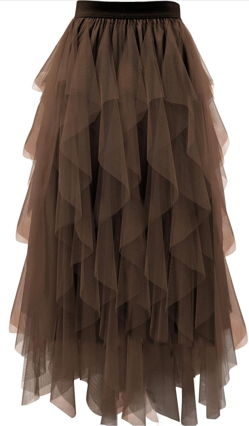 The Tulle Festival Skirt in Copper Brown