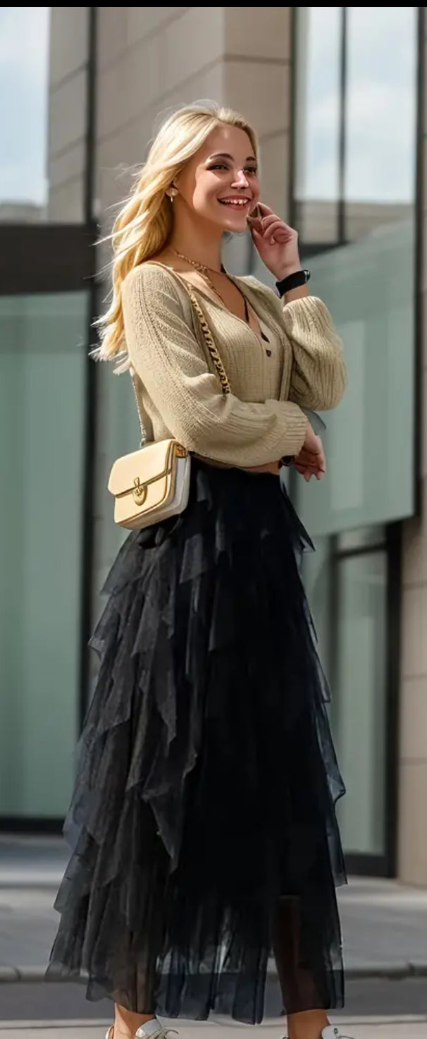 The Black Tulle Festival Skirt