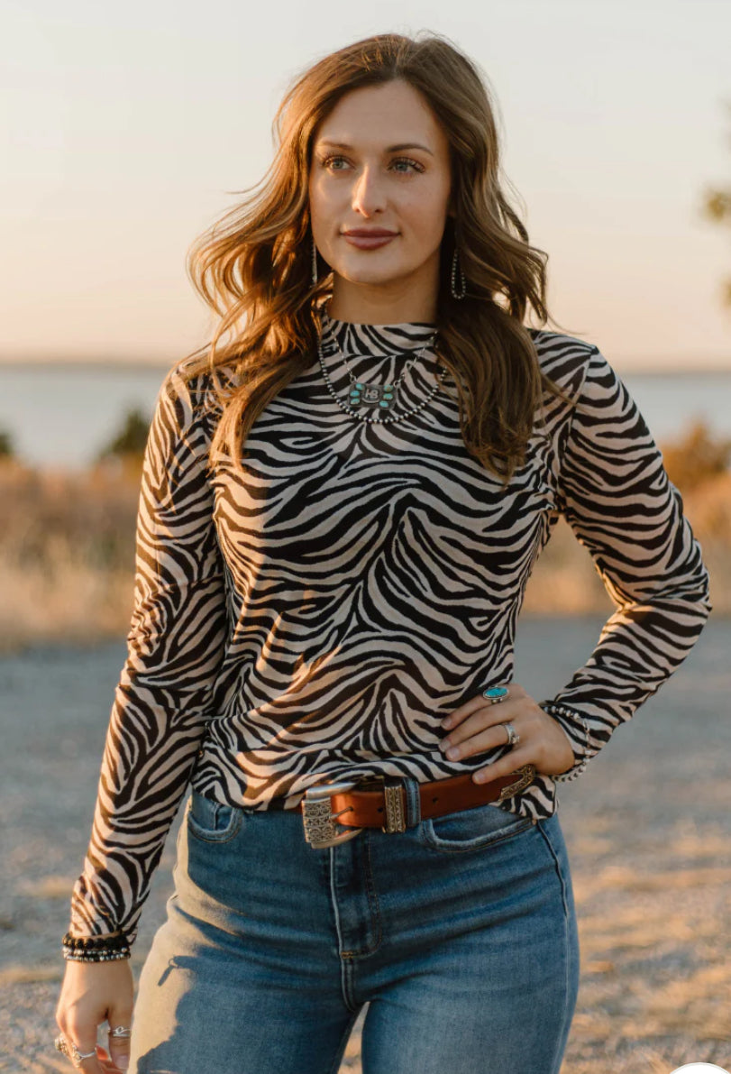 The Cowgirl Safari Mesh Top