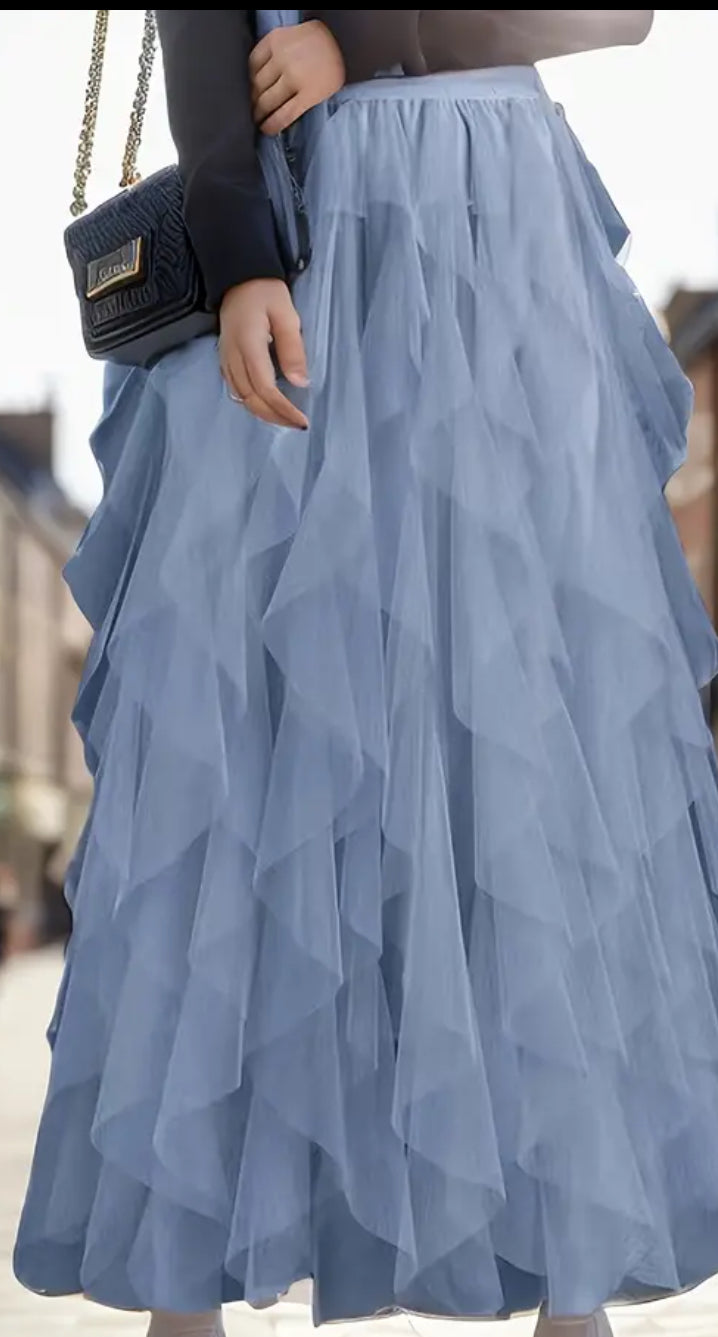 The Periwinkle Tulle Festival Skirt