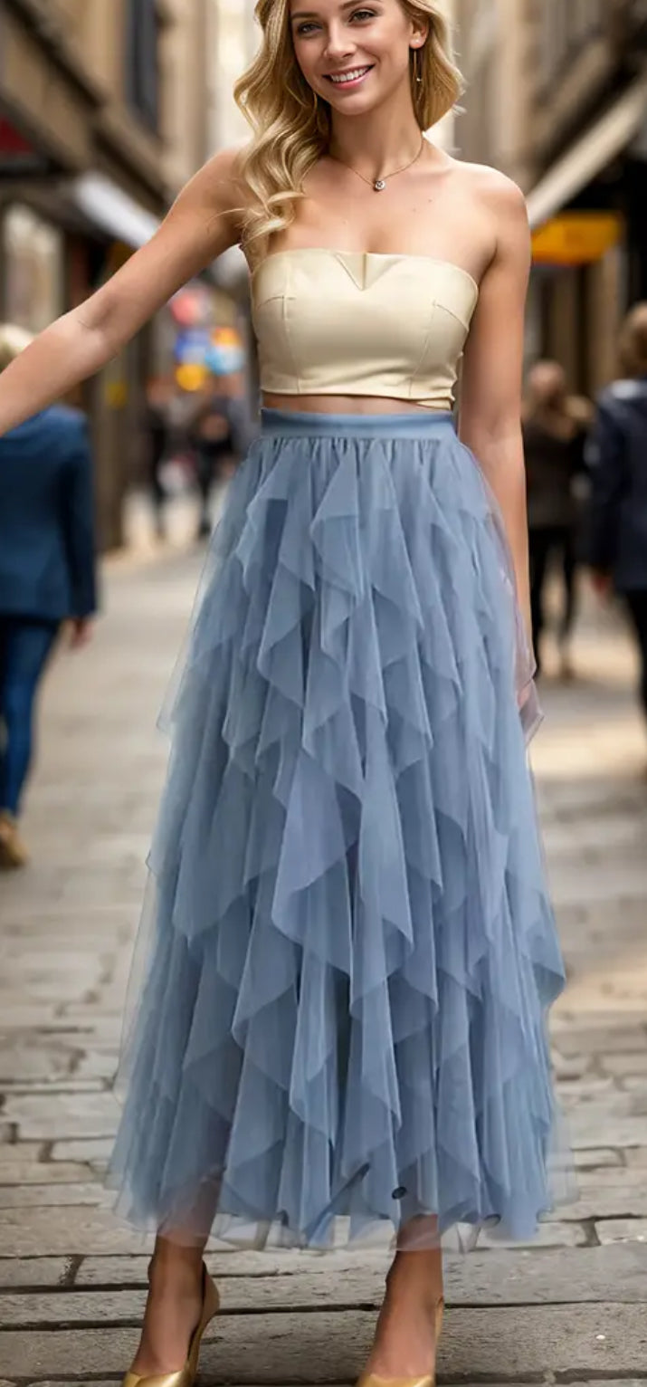 Periwinkle Tulle Festival Skirt