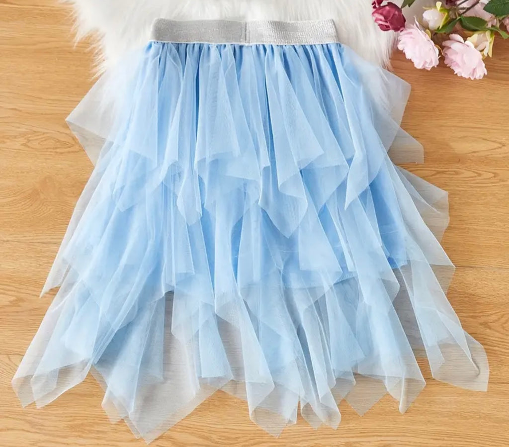 The Blue Tulle Festival Skirt for Girls