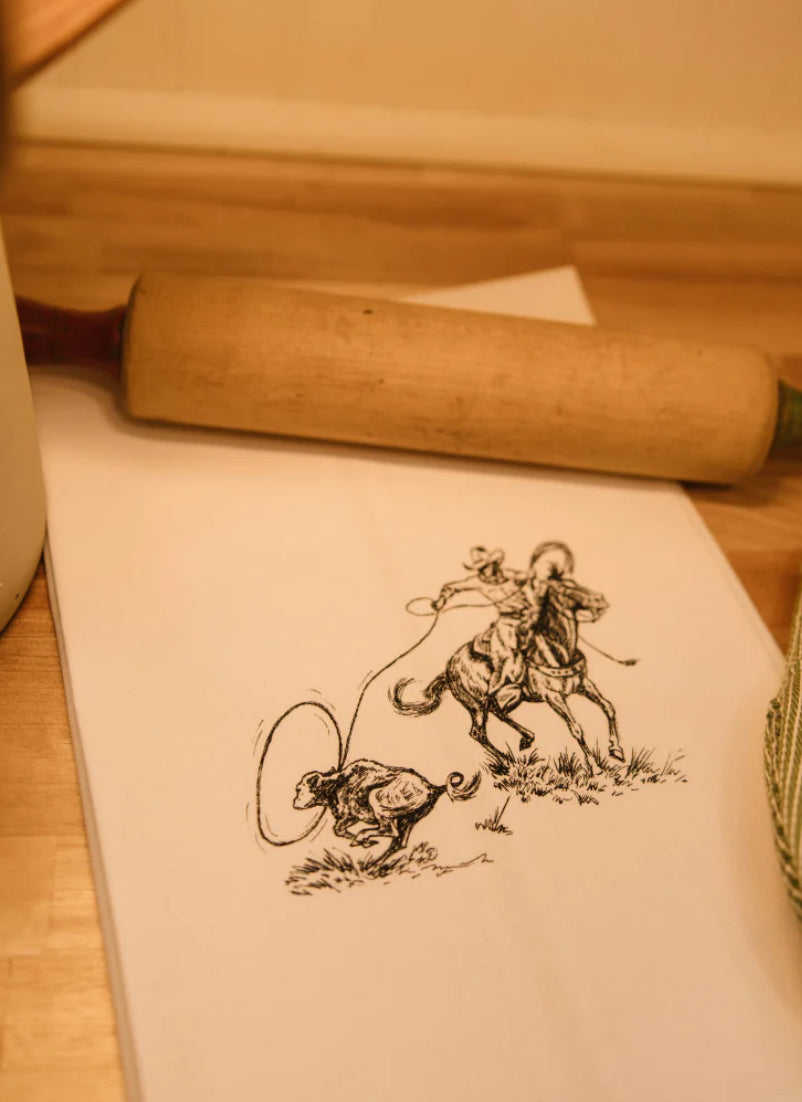 THE RANCHER COLLECTION set of 2 TEA TOWELS