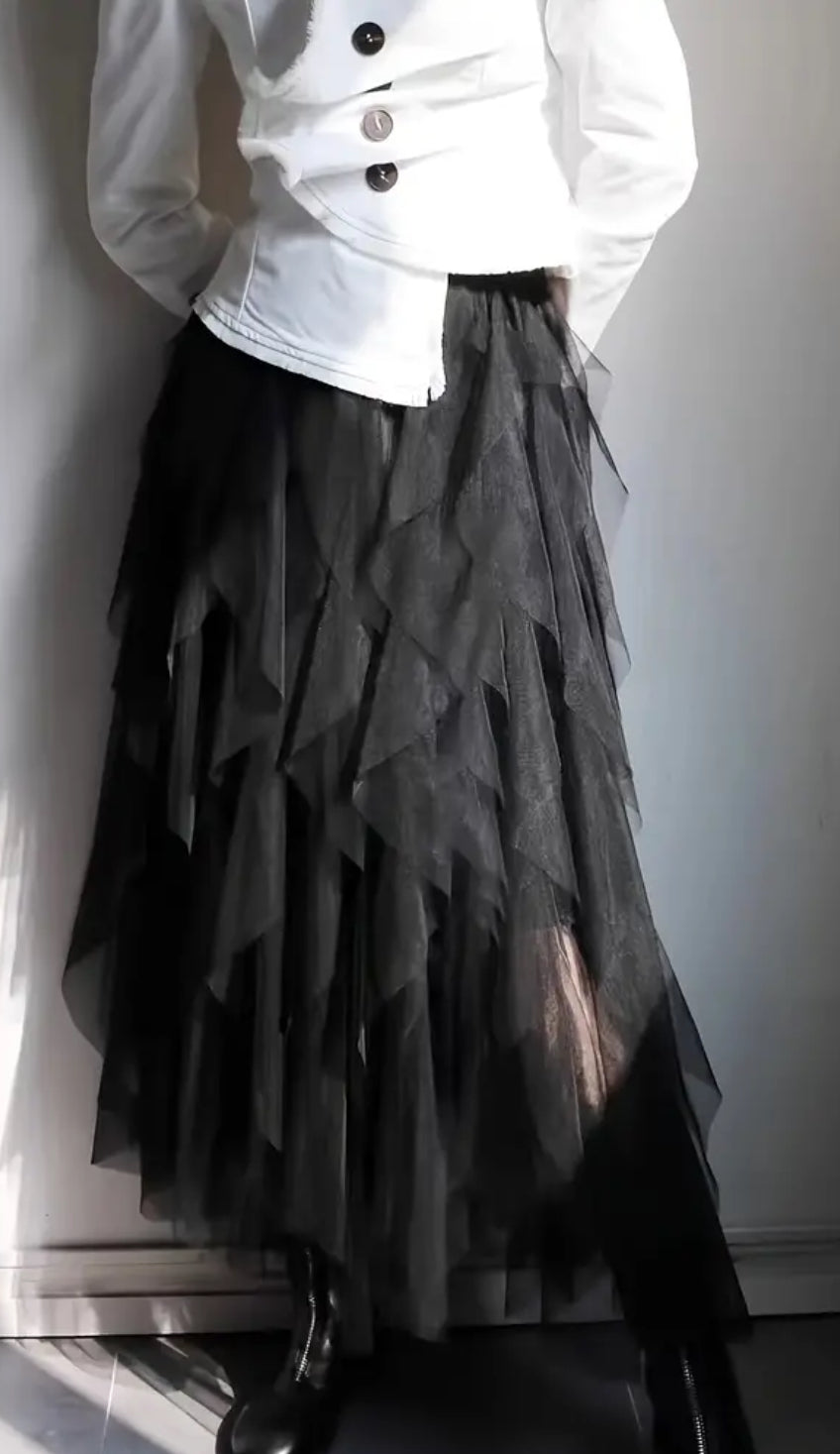 Black Tulle Festival Skirt