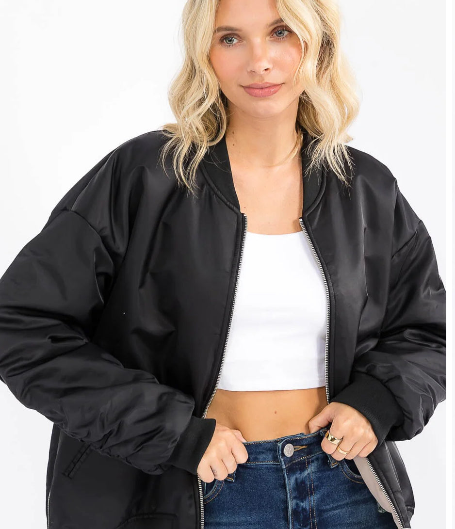 The Black Bomber Jacket