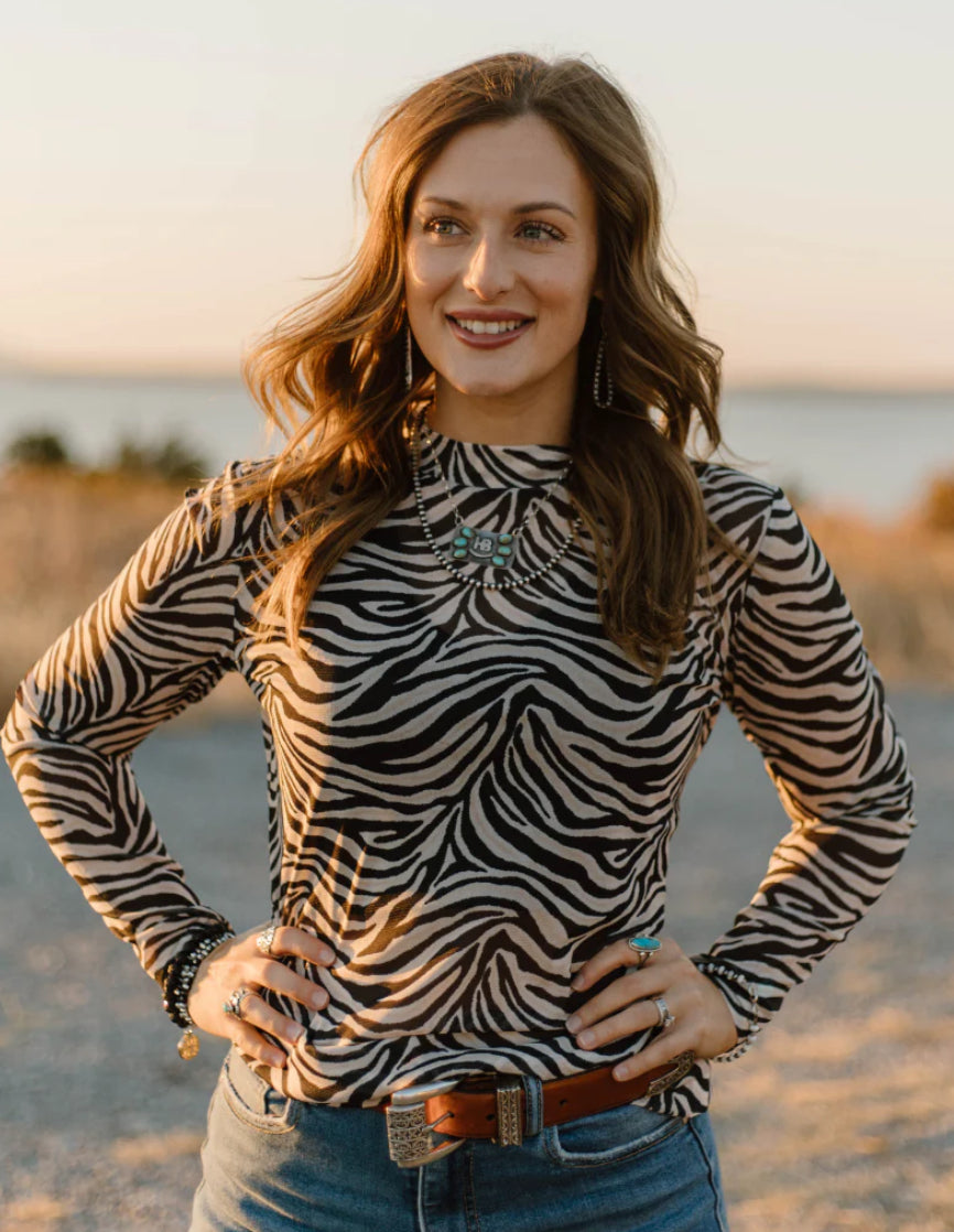 The Cowgirl Safari Mesh Top