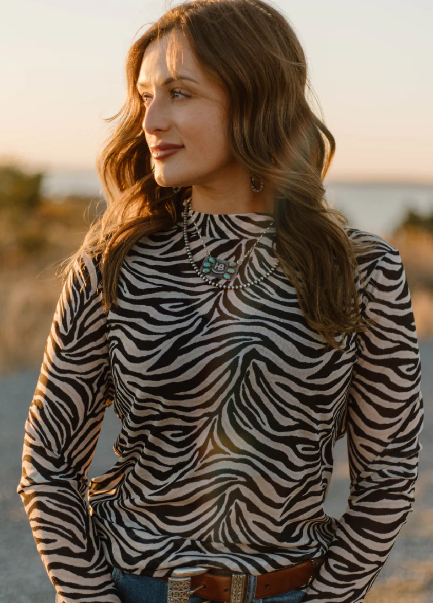 The Cowgirl Safari Mesh Top