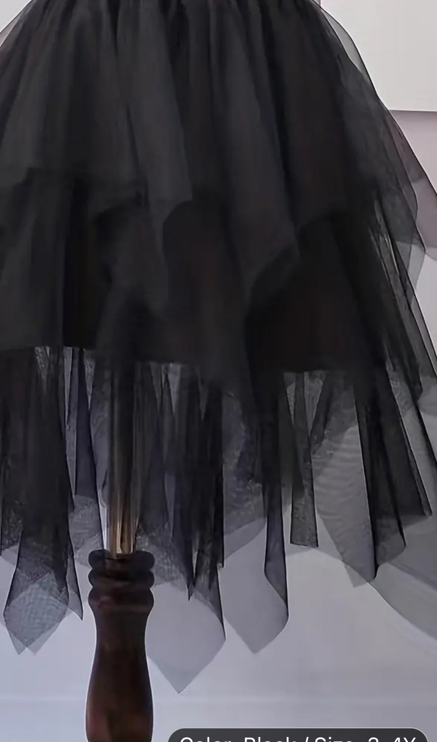 The Black Tulle Festival Skirt for Girls