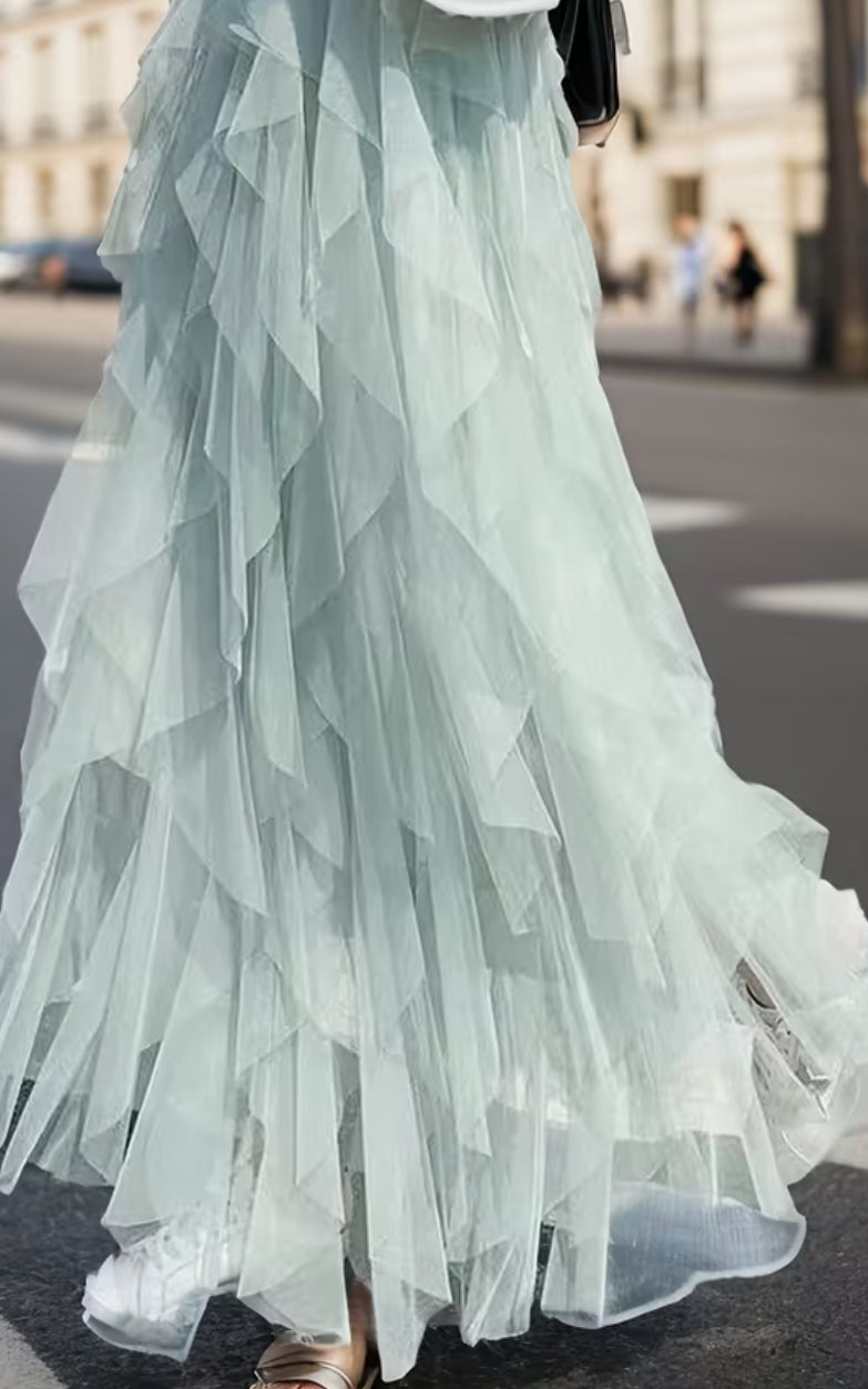 The Sage Green Tulle Festival Skirt