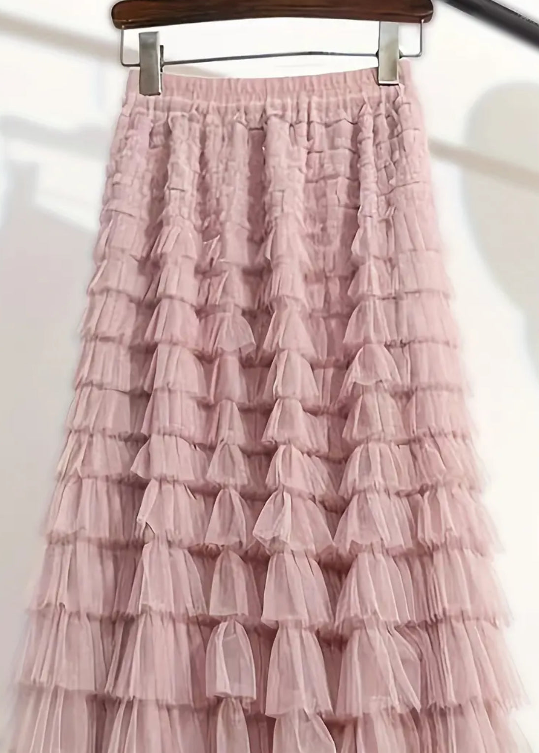 The Blush Pink Layered Festival Skirt