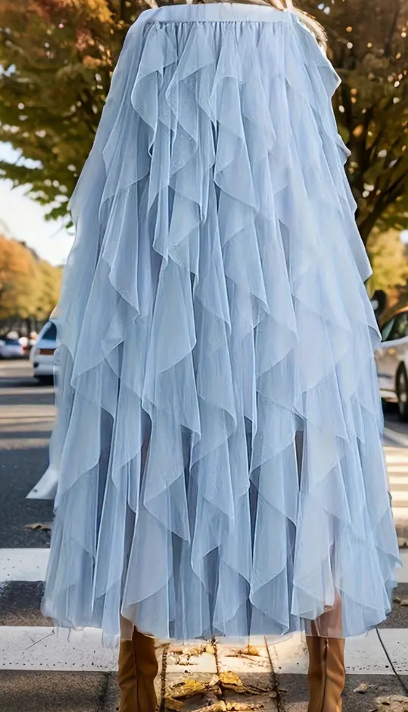 The Periwinkle Tulle Festival Skirt
