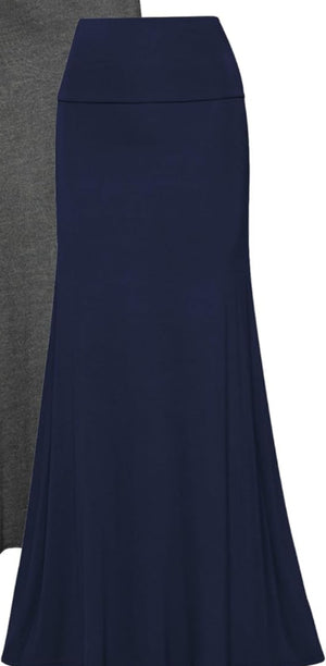 Navy Blue Maxi Skirt