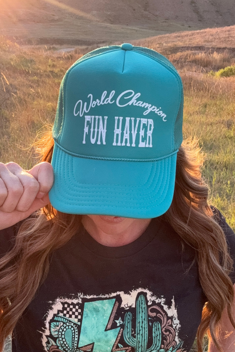 The World Champion Fun Haver Cap in Turquoise