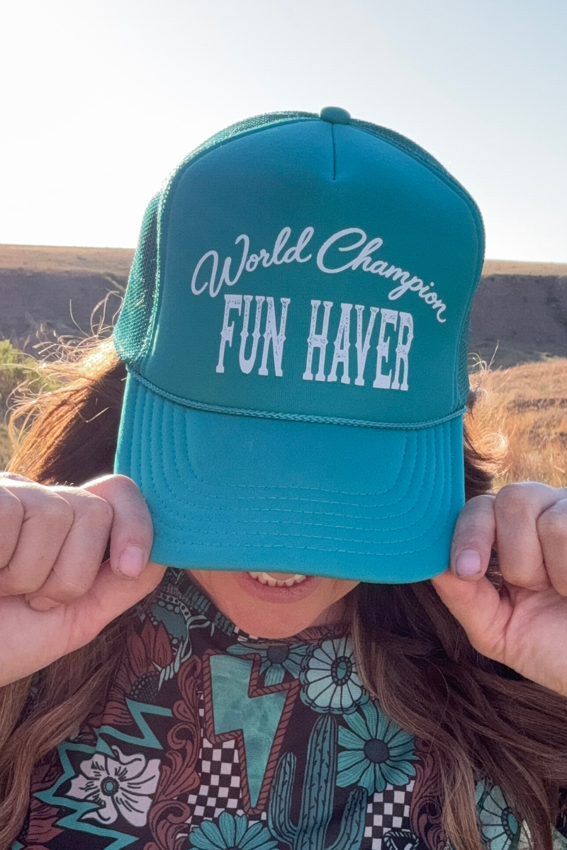 The World Champion Fun Haver Cap in Turquoise