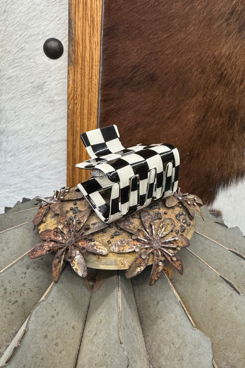 The MINI CHECKED FUNKY BLACK CLIP