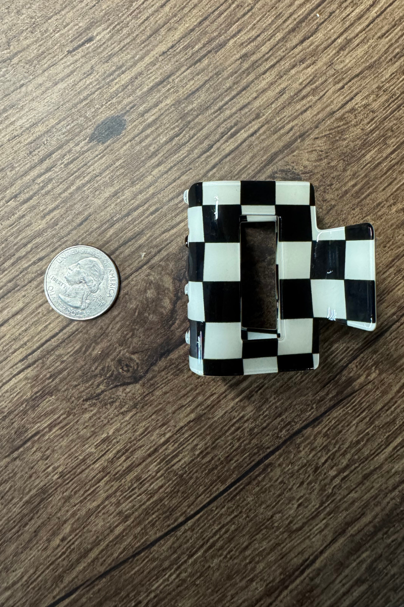 The MINI CHECKED FUNKY BLACK CLIP