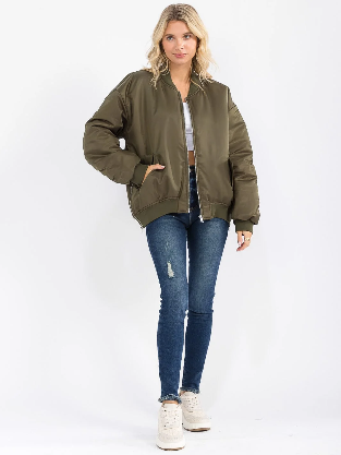The Bomber Jacket in Olive