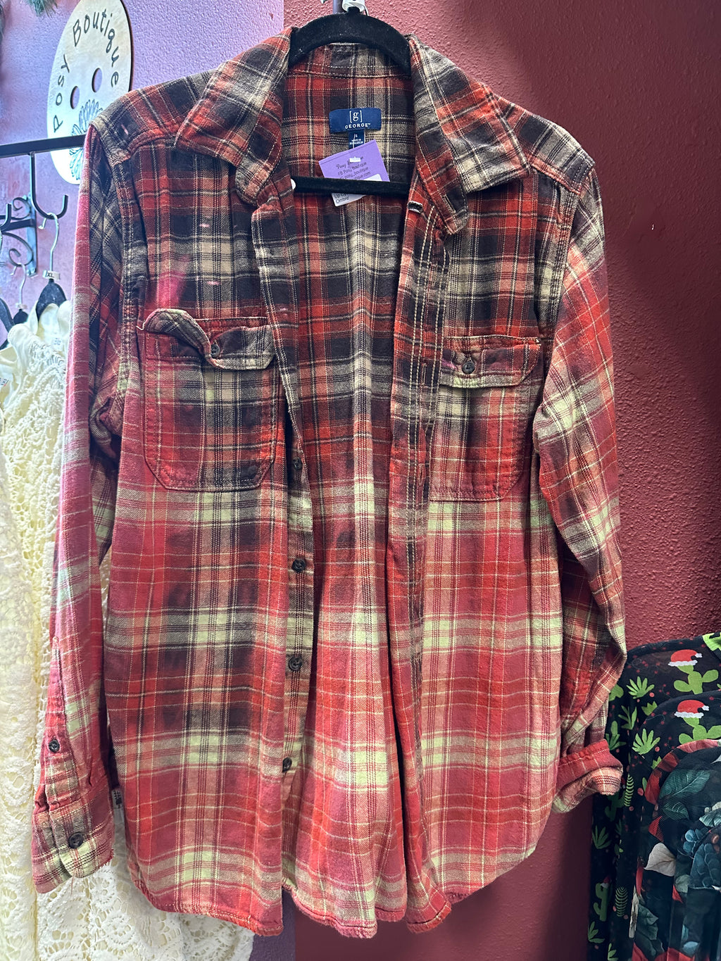 NEW Up Cycled Flannel Size SM