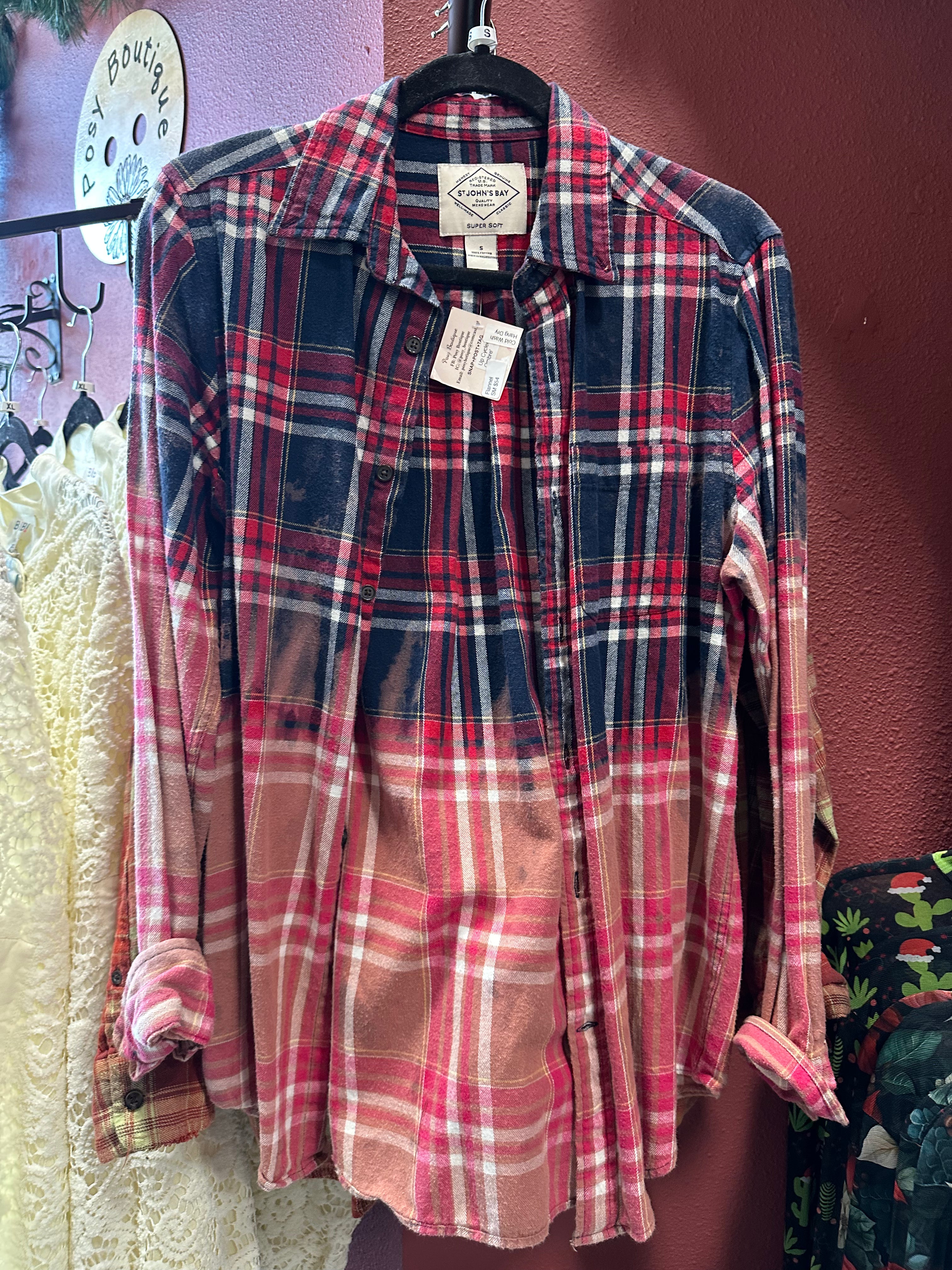 NEW Up Cycled Flannel Size SM