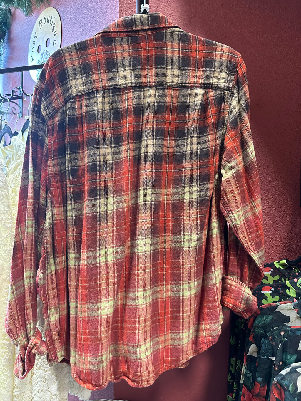 NEW Up Cycled Flannel Size LG