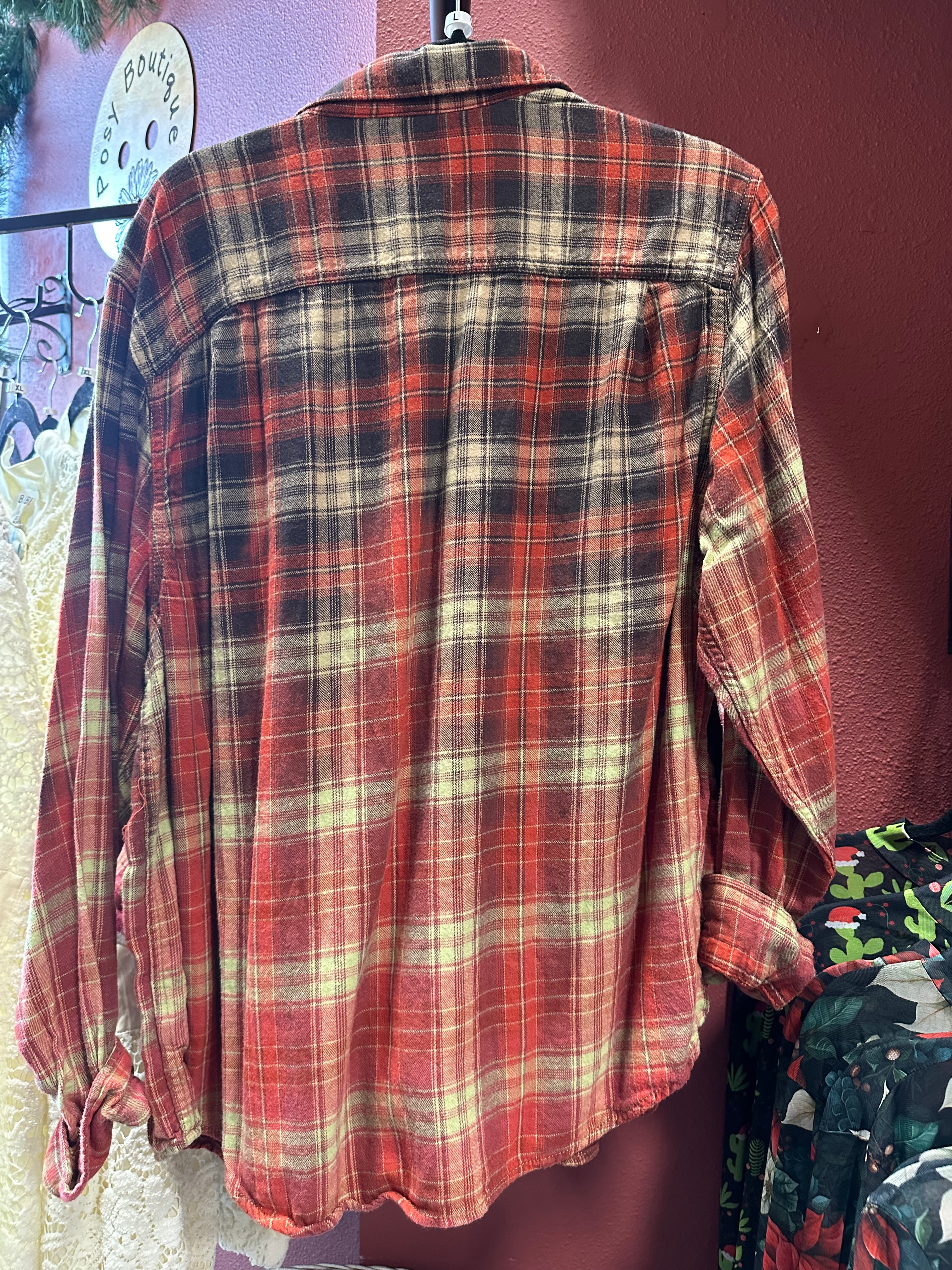NEW Up Cycled Flannel Size LG