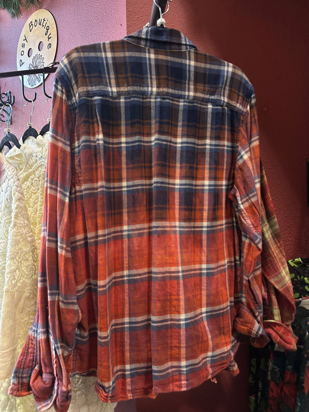 NEW Up Cycled Flannel Size LG