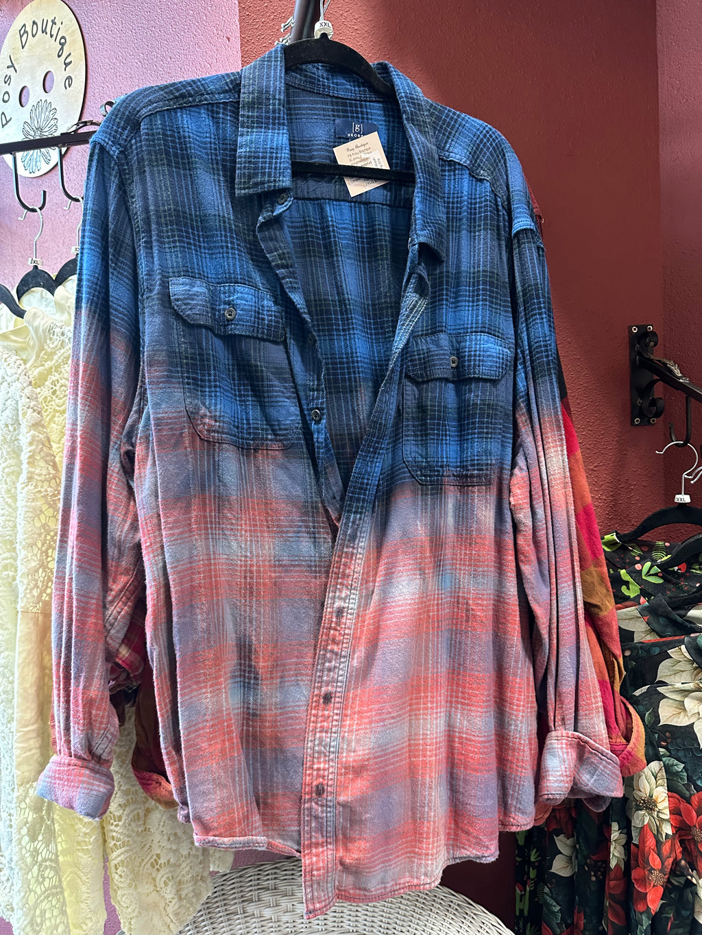 NEW Up Cycled Flannel Size 2XLG