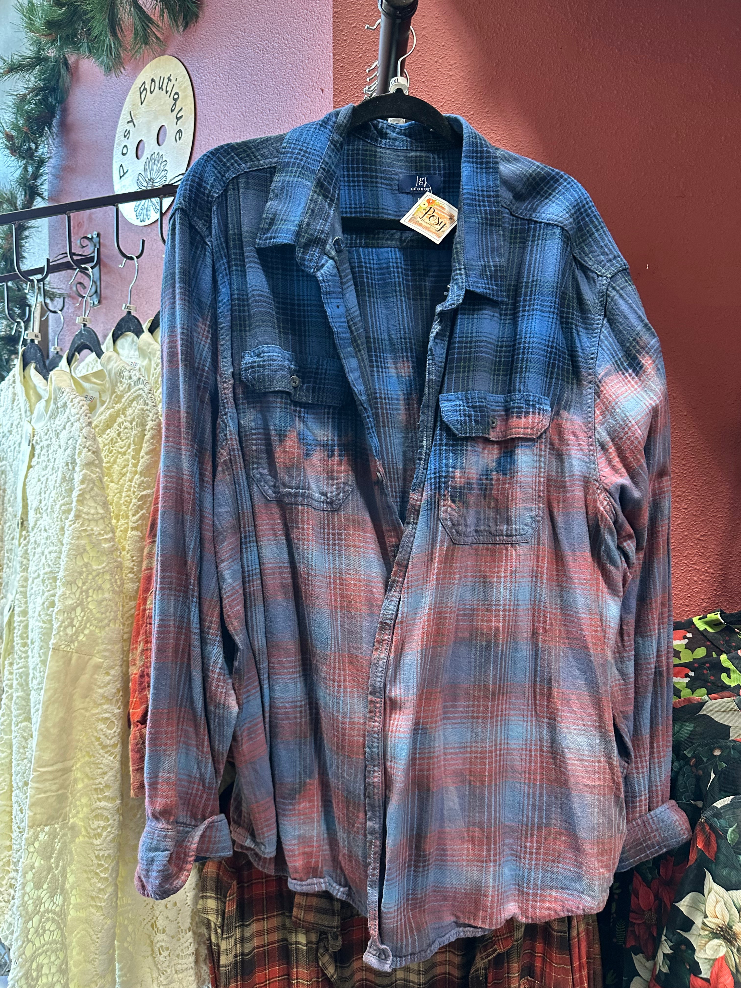 NEW Up Cycled Flannel Size 3XLG