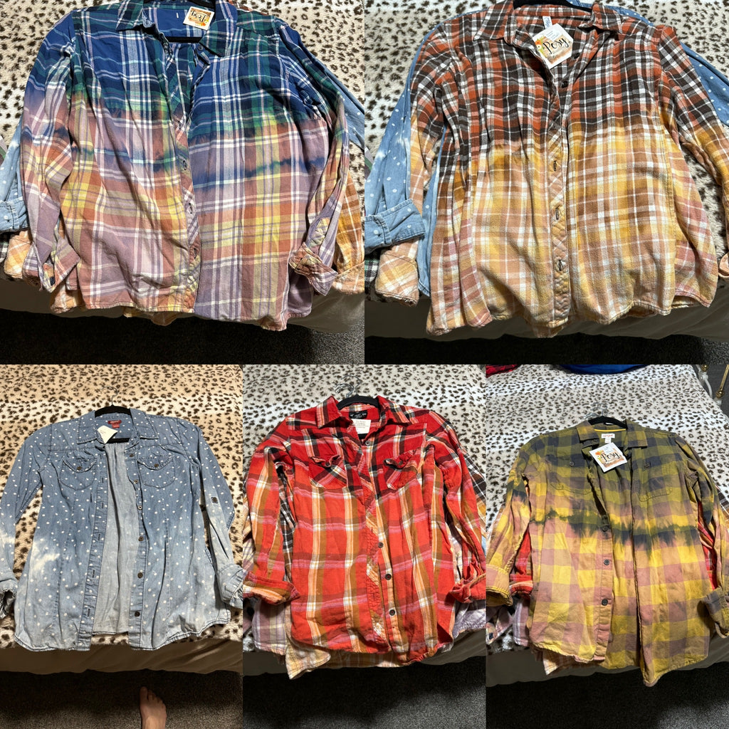 Children’s RECYCLED Up Cycled Ombré Flannel FOR CHILDREN